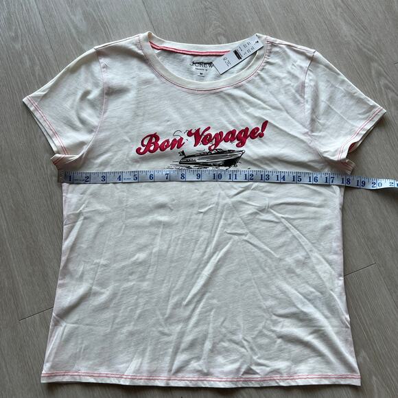 J Crew Bon Voyage Broken In Tee Womens Medium - Picture 5 of 10